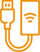 orange connected devices icon