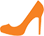 orange heel footwear icon