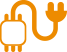 orange wired infrastructure icon