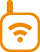 orange wireless infrastructure icon